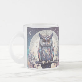 Tasse Givré Boue blanche Pleine lune de hibou enchantée - 15 o