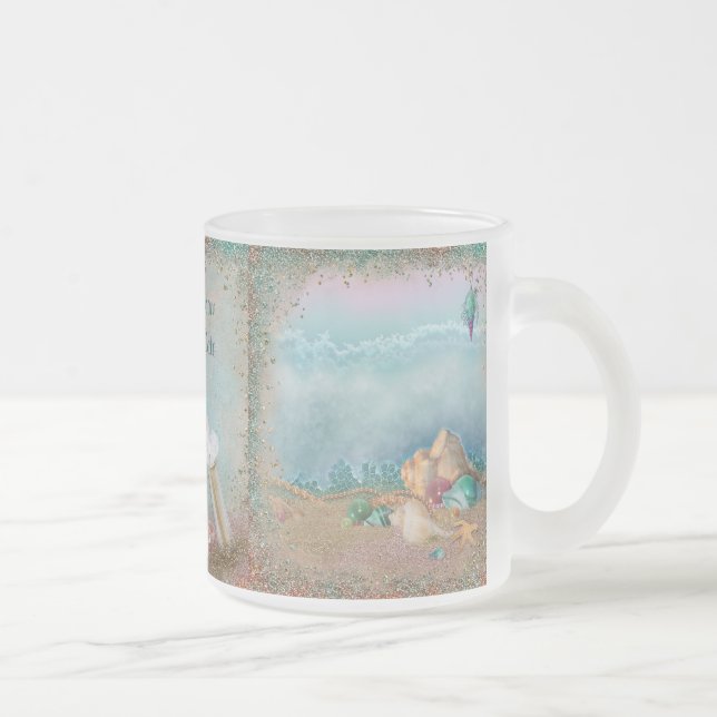Tasse Givré Boue Mariage des coquillages de plage (Droit)