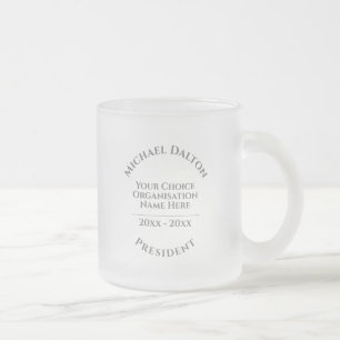 Tasse Givré Boug de café en verre dépoli du président