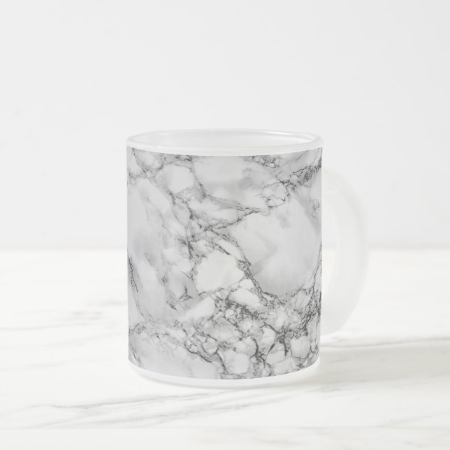 Tasse Givré Boug en pierre de Marbre blanc - Design moderne (Devant droit)