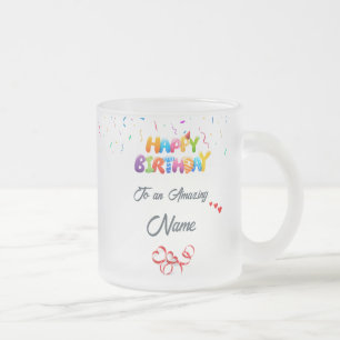 Tasse Givré Boug en verre dépoli personnalisé - Élégant cadeau