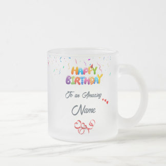 Tasse Givré Boug en verre dépoli personnalisé - Élégant cadeau