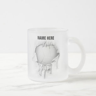 Tasse Givré Bouillon de café congelé de volley-ball déchiré