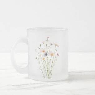 Tasse Givré Bouquet aquarelle de fleurs sauvages