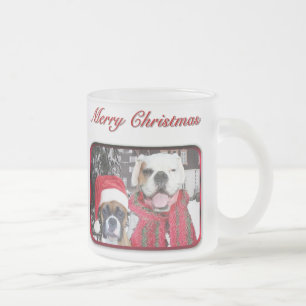 Tasse Givré boxeur de Noël