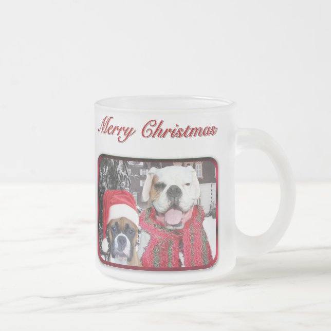 Tasse Givré boxeur de Noël (Droit)