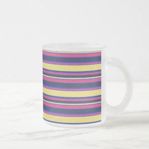 Tasse Givré Brayures rose, jaune et bleue