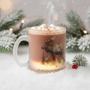Tasse Givré Cabane de Noël personnalisée Élan givré Famille