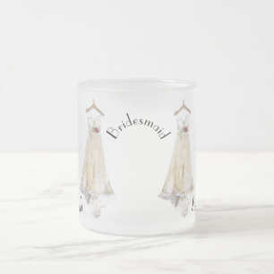 Tasse Givré Cadeau de cadeau de robe de mariage de demoiselle