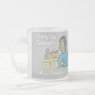 Tasse Givré Cadeau pour enseignant. Merci Asiatique Enseignant