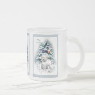 Tasse Givré Cadeaux de Noël Bichon Frise