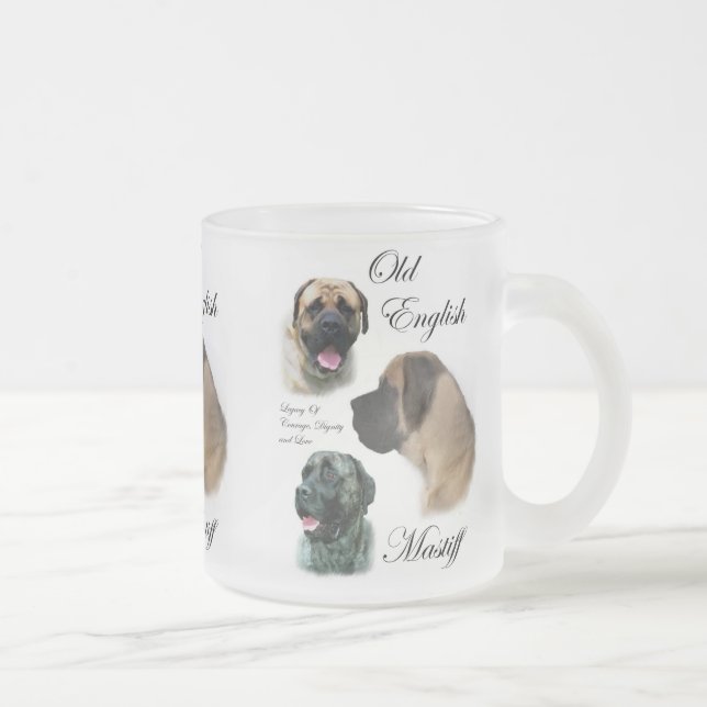 Tasse Givré Cadeaux Mastiff anglais anciens (Droit)