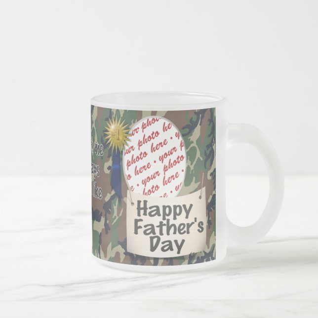 Tasse Givré Cadre photo de Fête des pères heureuse (Droit)