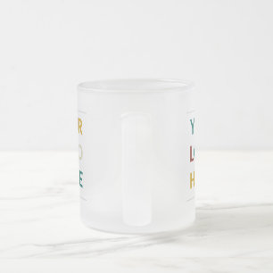 Tasse Givré Café en verre dépoli avec logo et texte personnali