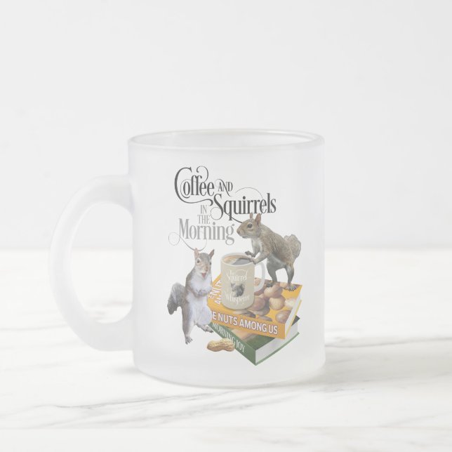 Tasse Givré Café et écureuils - Amoureux des écureuils (Gauche)