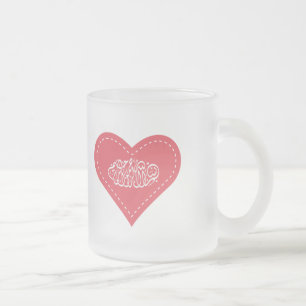 Tasse Givré Calligraphie rouge islamique de bismillah de point