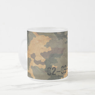 Tasse Givré Camouflage vert olive beige symétrique grunge