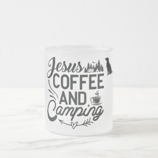 Tasse Givré Camping de verre dépoli