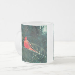 Tasse Givré Cardinal d'hiver en tempête de neige grenouille am