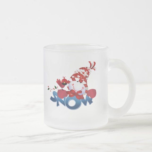 Tasse Givré Cardinal et homme de NEIGE (Droit)