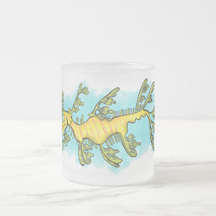 Tasse Givré Caricature amusante de dragon de mer feuillu