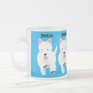 Tasse Givré Caricature blanche de terrier de l'ouest
