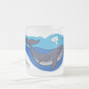 Tasse Givré Caricature de baleine mignonne et de baleine de ve