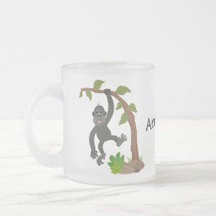 Tasse Givré Caricature de bébé gorille joyeux