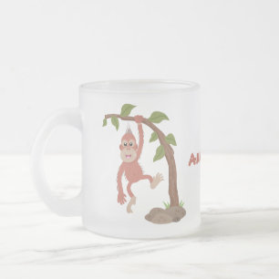 Tasse Givré Caricature de bébé orangoutan joyeux
