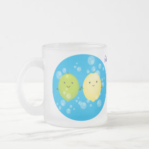 Tasse Givré Caricature de chaux de citron joyeux