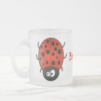 Caricature de coccinelle rouge joyeux