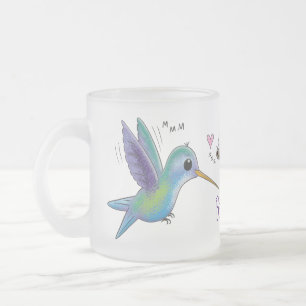 Tasse Givré Caricature de colibri d'abeille mignonne