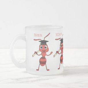 Tasse Givré Caricature de fourmi rouge joyeux