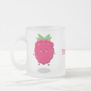 Tasse Givré Caricature de framboise très heureuse