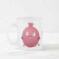 Caricature de fruits à la grenade joyeux
