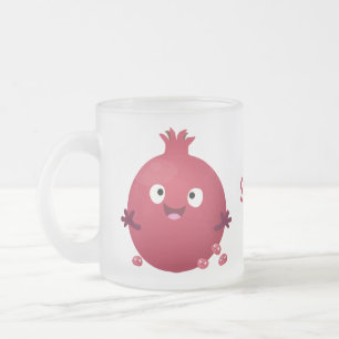 Tasse Givré Caricature de fruits à la grenade joyeux