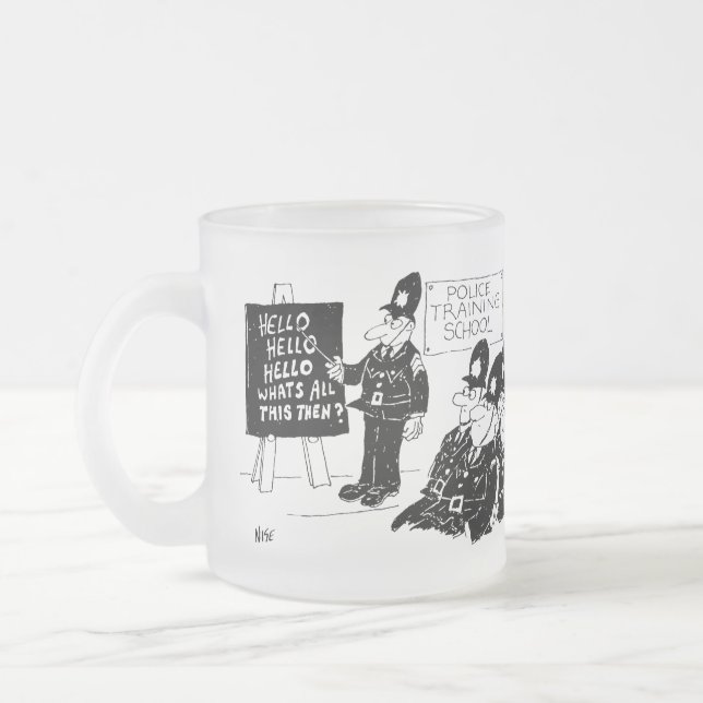 Tasse Givré Caricature de l'école de police (Gauche)