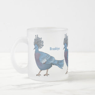 Tasse Givré Caricature de l'oiseau pigeon couronné Victoria