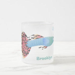 Tasse Givré Caricature de poisson tropical guppy très chic