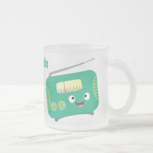 Tasse Givré Caricature de radio rétro amusante