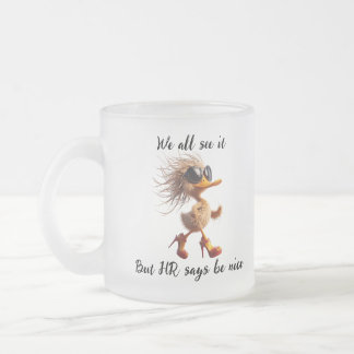 Tasse Givré Caricature de RH, Mugue de drôlerie de bureau, tas