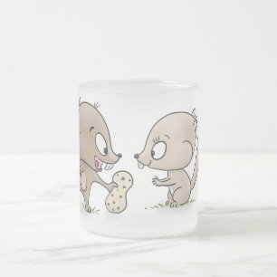 Tasse Givré Caricature d'écureuils marrants