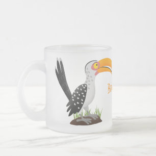 Tasse Givré Caricature d'oiseau de safari de barbecue jaune am