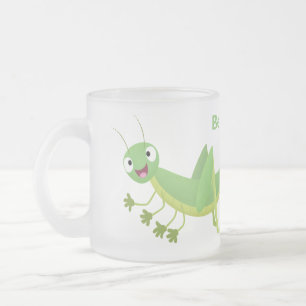Tasse Givré Caricature d'une pâtisserie joyeux verte