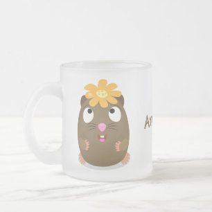 Tasse Givré Caricature joyeuse de cobaye mignonne