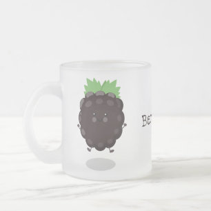 Tasse Givré Caricature mignonne de mûre mauve de mûre mûre mau