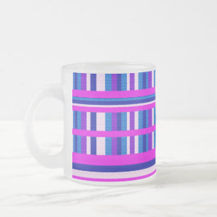 Tasse Givré Carreaux Rose Violet Bleu