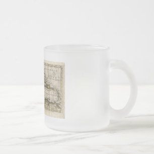 Tasse Givré Carte 1790 des Antilles par Dilly et Robinson