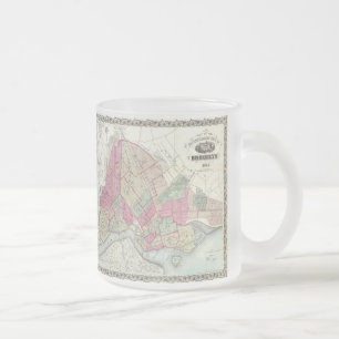 Tasse Givré Carte ancienne de Brookyln (1868)