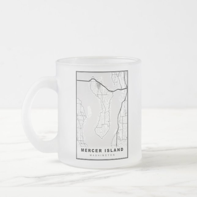 Tasse Givré Carte de l'île Mercer (Gauche)